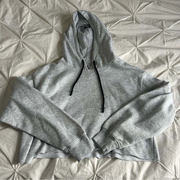 Jo&co Tops - FALL Grey Cropped  Hoodie
